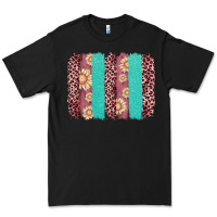 Black valentine's day floral leopard brushstroke Premium Tee - AdoDesignShop