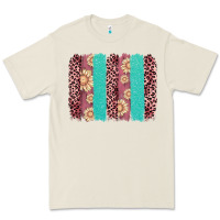 Bone valentine's day floral leopard brushstroke Premium Tee - AdoDesignShop