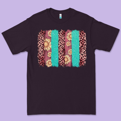 Valentine's Day Floral Leopard Brushstroke Premium Tee Designed By Adodesignshop