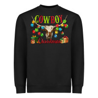 Black cowboy christmas Heavyweight Sweatshirt - MaliasSmallBusiness