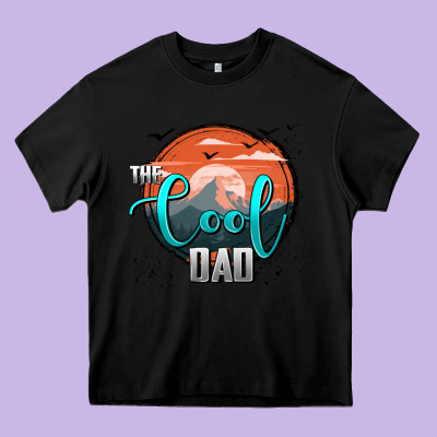 The Cool Dad Heavy Core Tee Designed By Adodesignshop