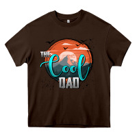 Chocolate Brown the cool dad Heavy Core Tee - AdoDesignShop