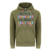 Vintage Olive look back and thank god look forward and trust god Vintage Hoodie - MaliasSmallBusiness