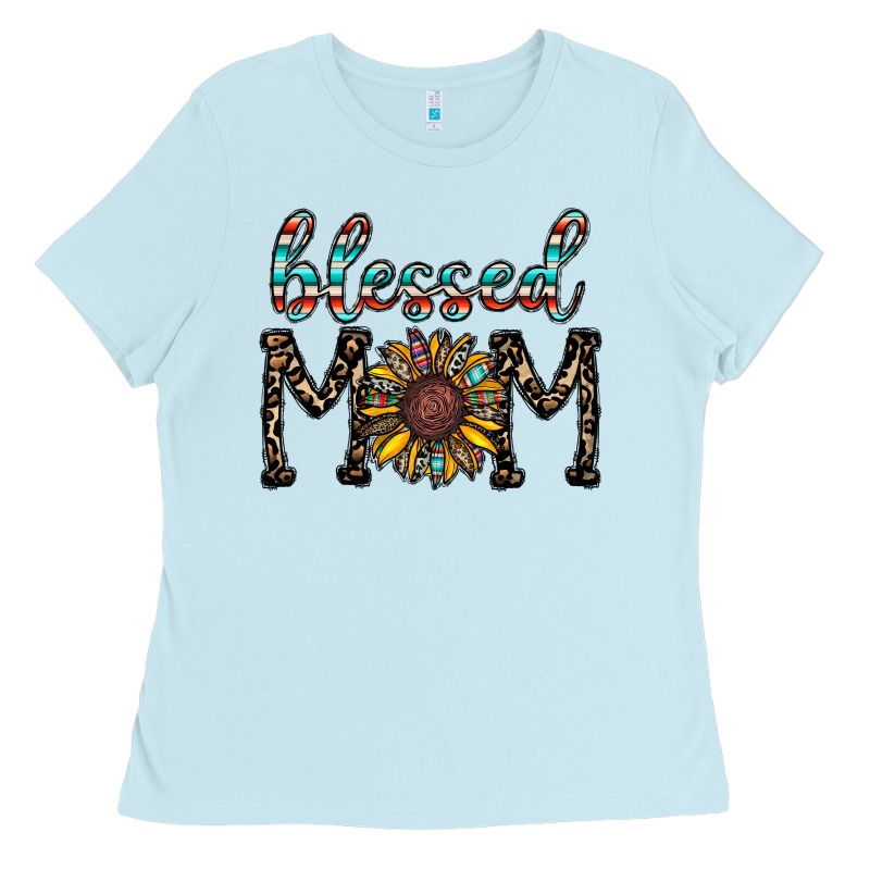 Blessed Mom Ladies Tee by CowhideDigitalArt | Teevron