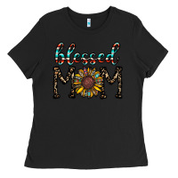 Black blessed mom Ladies Tee - CowhideDigitalArt