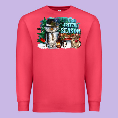 Its Freezin Season Premium Sweatshirt Designed By Cowgirlartshop