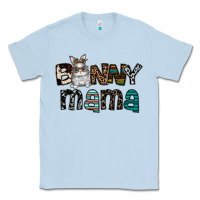 Dusty Blue Bunny mama Classic Tee - CowhideDigitalArt
