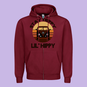 Stay Trippy Lil Hippy Zipper Hoodie Designed By Bettercallsaul