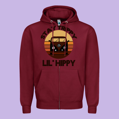 Stay Trippy Lil Hippy Zipper Hoodie Designed By Bettercallsaul