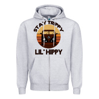 Heather Grey Stay Trippy Lil Hippy Zipper Hoodie - Bettercallsaul
