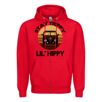 Red Stay Trippy Lil Hippy Zipper Hoodie - Bettercallsaul
