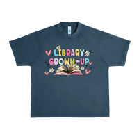 Midnight Navy library grown up Urban Heavy Tee - MaliasSmallBusiness