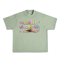 Oil Green library grown up Urban Heavy Tee - MaliasSmallBusiness