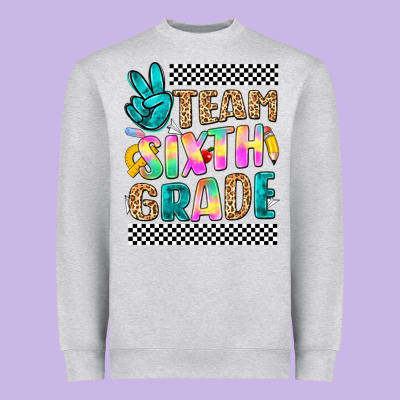 Team Sixth Grade Heavyweight Sweatshirt Designed By Nancycooperartshop