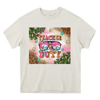 Cream teacher of duty summer break Heavy Core Tee - AdoDesignShop