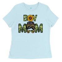 Baby Blue boy mom Ladies Tee - CowhideDigitalArt