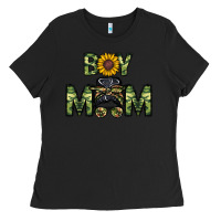Black boy mom Ladies Tee - CowhideDigitalArt