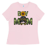 Bubblegum Pink boy mom Ladies Tee - CowhideDigitalArt