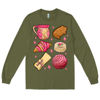 Army Green mexican pan dulce Long Sleeve Tee - MaliasSmallBusiness