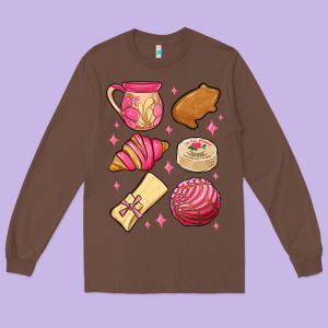Mexican Pan Dulce Long Sleeve Tee Designed By Maliassmallbusiness