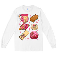 White mexican pan dulce Long Sleeve Tee - MaliasSmallBusiness