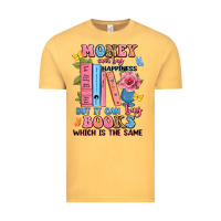 Vintage Mustard money can't buy happiness but it can buy books whi Vintage Tee - JahusDesignShop
