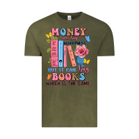 Vintage Olive money can't buy happiness but it can buy books whi Vintage Tee - JahusDesignShop