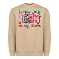 I Wear My Heart On My Sleeve Heavyweight Sweatshirt | Teevron