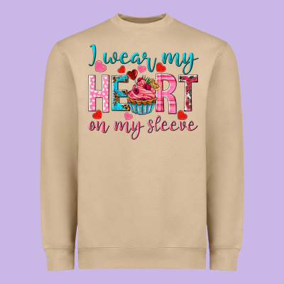 I Wear My Heart On My Sleeve Heavyweight Sweatshirt Designed By Nancycooperartshop