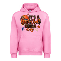 Fuchsia Pink it's a basketball kinda day Urban Hoodie - FaDigitalArtStudio