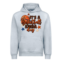 Heather Grey it's a basketball kinda day Urban Hoodie - FaDigitalArtStudio