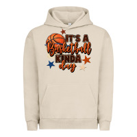 Pigment French Oak it's a basketball kinda day Urban Hoodie - FaDigitalArtStudio
