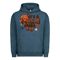 Pigment Midnight Navy it's a basketball kinda day Urban Hoodie - FaDigitalArtStudio