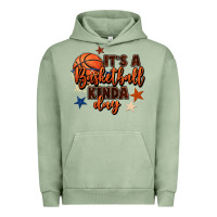 Pigment Oil Green it's a basketball kinda day Urban Hoodie - FaDigitalArtStudio