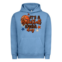 Pigment Pebble Blue it's a basketball kinda day Urban Hoodie - FaDigitalArtStudio