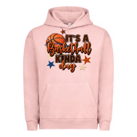 Pigment Salmon it's a basketball kinda day Urban Hoodie - FaDigitalArtStudio