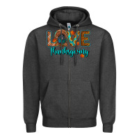 Charcoal Heather love thanksgiving turkey Zipper Hoodie - RanaPortraitStore