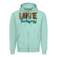 Seafoam love thanksgiving turkey Zipper Hoodie - RanaPortraitStore