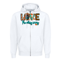 White love thanksgiving turkey Zipper Hoodie - RanaPortraitStore