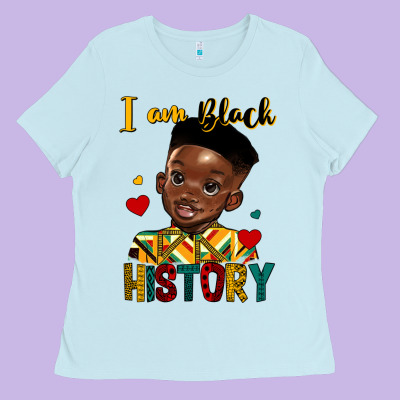 I Am Black History Black Boy Ladies Tee Designed By Hra Design Shop