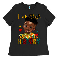 Black i am black history black boy Ladies Tee - HRA Design Shop