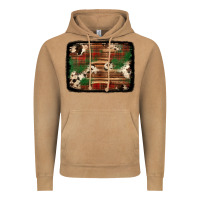 Vintage Camel christmas buffalo plaid cowhide background Vintage Hoodie - Jasminsmagicworld