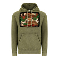 Vintage Olive christmas buffalo plaid cowhide background Vintage Hoodie - Jasminsmagicworld
