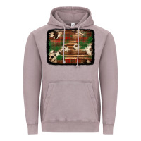 Vintage Zinc christmas buffalo plaid cowhide background Vintage Hoodie - Jasminsmagicworld