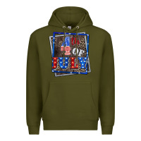 Army Green 4th of july Premium Hoodie - CowGirlArtShop