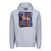 Heather Grey 4th of july Premium Hoodie - CowGirlArtShop