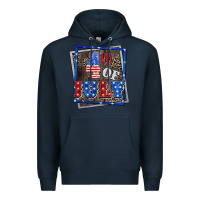 Navy 4th of july Premium Hoodie - CowGirlArtShop