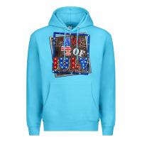 Ocean Blue 4th of july Premium Hoodie - CowGirlArtShop