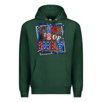 Sports Green 4th of july Premium Hoodie - CowGirlArtShop
