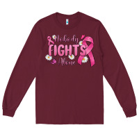 Burgundy nobody fights alone Long Sleeve Tee - MaliasSmallBusiness